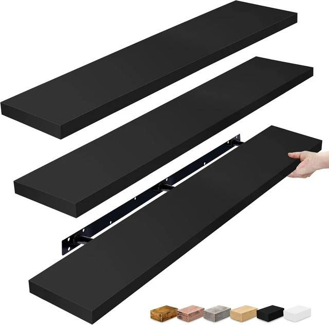 Main image of Floating Shelves for Wall Storage (55 Inch, 3 Pack, Black)