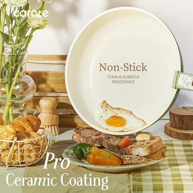 Alt view image 3 of 7 - 42pcs Ceramic Cookware Set, Pots and Pans Set with Detachable Handle