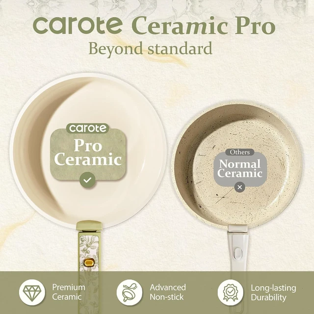 Alt view image 5 of 7 - 25pcs Ceramic Cookware Sets, Detachable Handle Pots and Pans Set