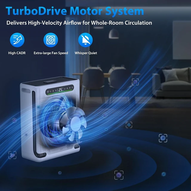 Alt view image 3 of 7 - Air Purifiers for Home Large Room Up to 2600 Ft², HAP605, White