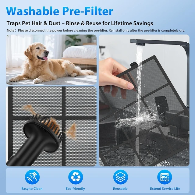 Alt view image 4 of 7 - Air Purifiers for Home Large Room Up to 2600 Ft², HAP605, White