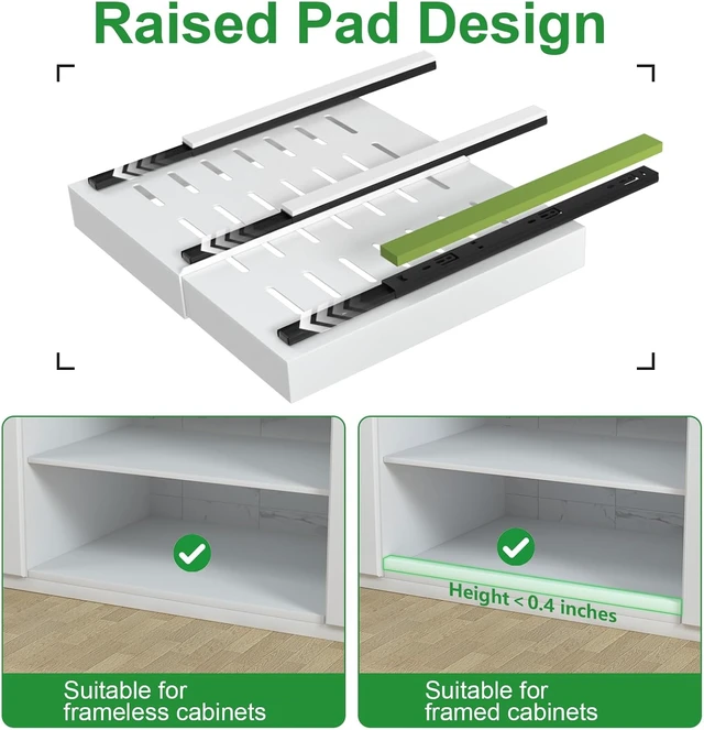 Alt view image 5 of 7 - 4 Pack Expandable Pull Out Cabinet Organizer,21" Deep