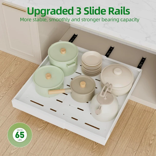 Alt view image 7 of 7 - 4 Pack Expandable Pull Out Cabinet Organizer,21" Deep