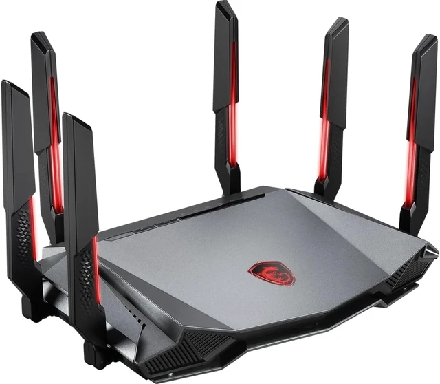 Alt view image 4 of 7 - Radix AXE6600 WiFi 6E Tri-Band Gaming , AI QoS, RGB, 1.8GHz Quad-Core Processor, MU-MIMO, Tri Band Gigabit Wireless, 8-Stream, High Speed Long Range Gaming
