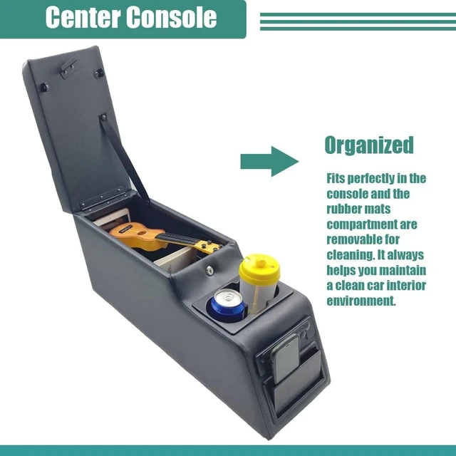 Alt view image 2 of 6 - 31515 Denim Black Deluxe Locking Center Console for Jeep CJ-5 1976-1983, CJ-7 1976-1986, Wrangler YJ 1987-1995