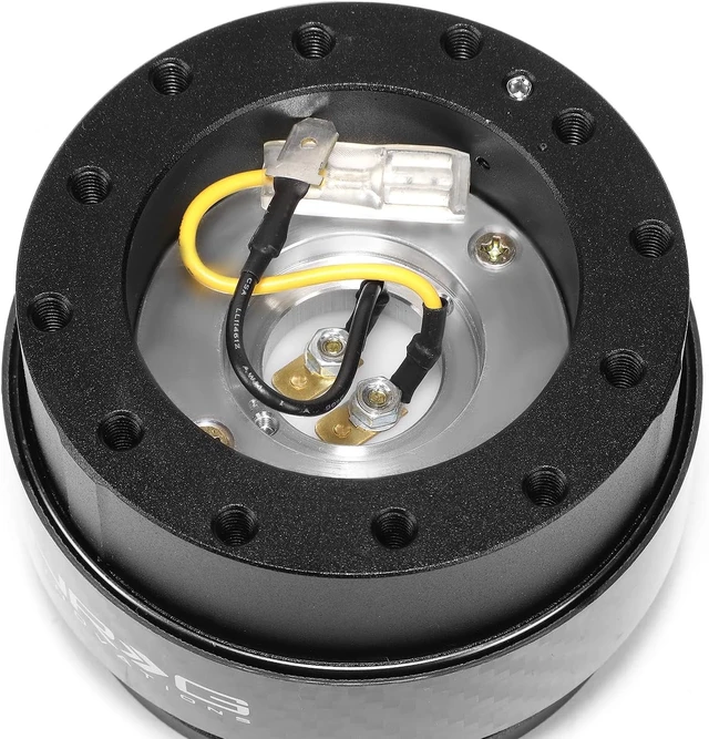 Alt view image 4 of 6 - Gen 2.0 Steering Wheel Quick Release Kit,Black Body, Black Carbon Fiber Ring, 6x70mm & 6x74mm Bolt Pattern, NRG-SRK-200CF