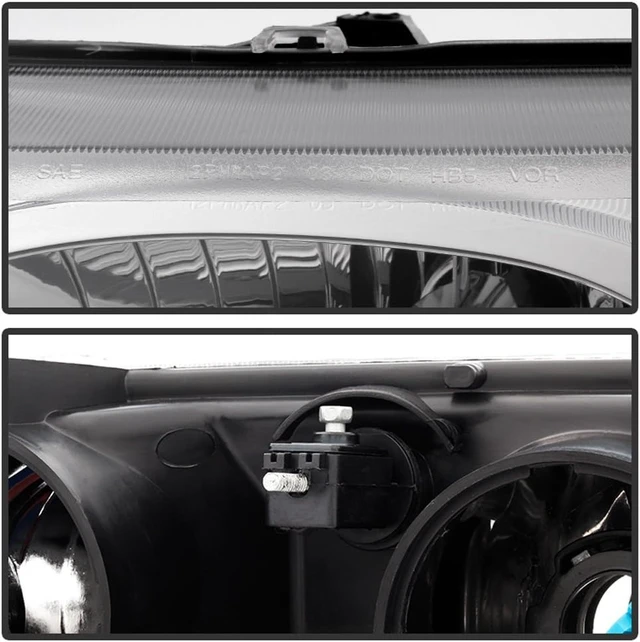 Alt view image 3 of 4 - - For 2003-2007 Saturn ION Sedan Chrome Housing OE Style Headlights Headlamps Aftermarket Driver + Passenger Side