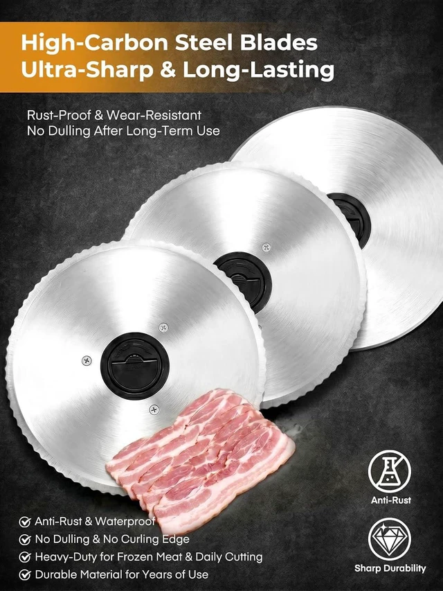 Alt view image 6 of 7 - 250W Electric Meat Slicer Machine for Home