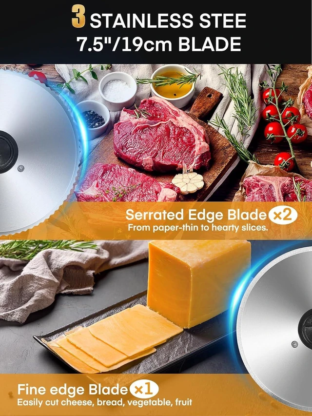 Alt view image 7 of 7 - 250W Electric Meat Slicer Machine for Home