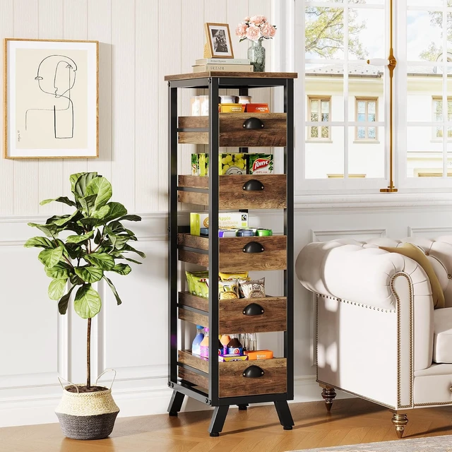 Alt view image 6 of 7 - 5-Tier Narrow Kitchen Stand Fruit and Vegetable Storage Rack