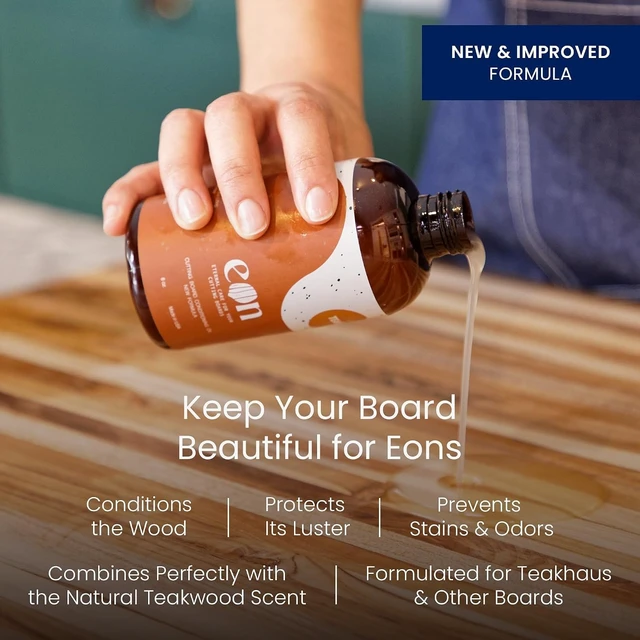 Alt view image 3 of 7 - Large Cutting Board with Handles & EON Oil Set, 20 x 15 x 1.5 in