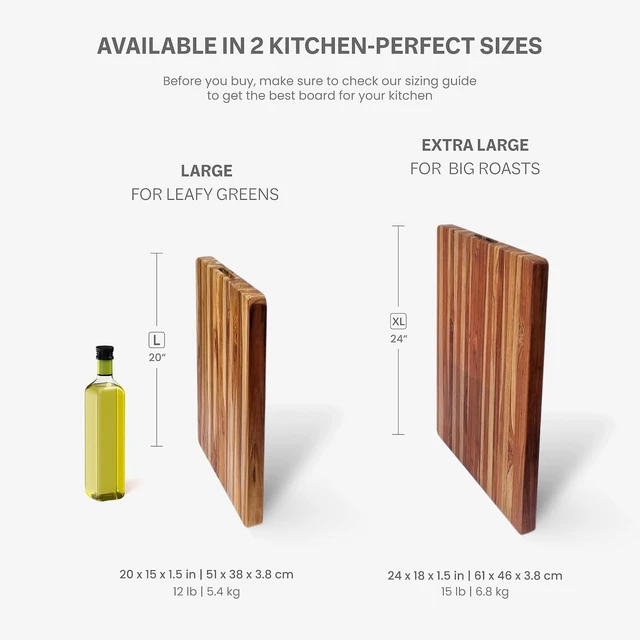 Alt view image 5 of 7 - Large Cutting Board with Handles & EON Oil Set, 20 x 15 x 1.5 in