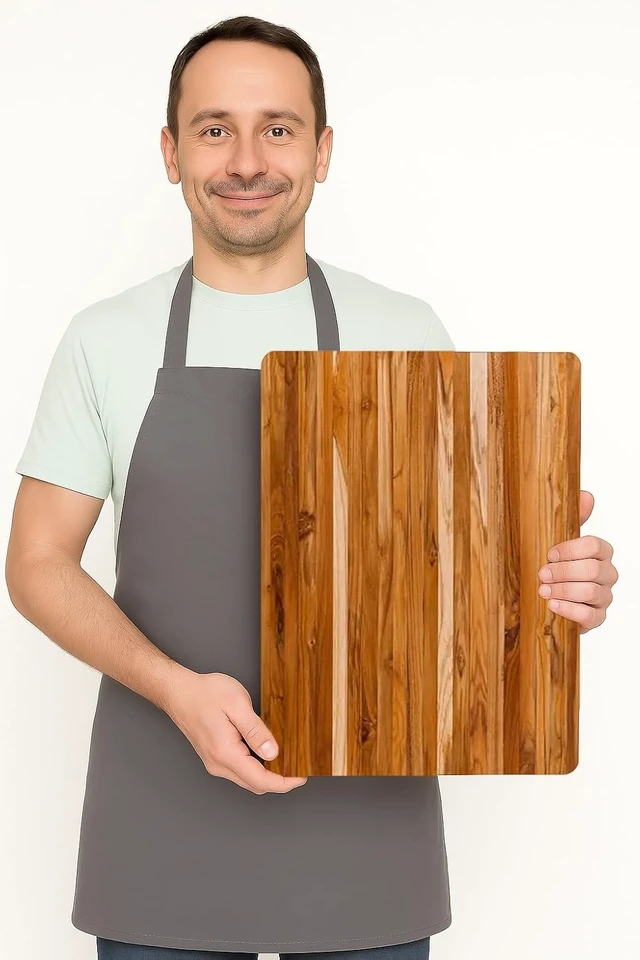 Alt view image 6 of 7 - Large Cutting Board with Handles & EON Oil Set, 20 x 15 x 1.5 in