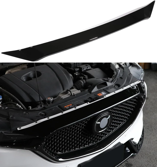 Main image of Fit for Mazda CX-5 2017-2025 Accessories, Glossy Black Hood Bug Deflector Hood Bonnet Cover Trims Front Bumper Stone Guard Protection for CX 5 CX5 2018 2019 2020 2021 2022 2023 2024