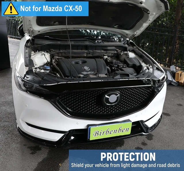 Alt view image 3 of 7 - Fit for Mazda CX-5 2017-2025 Accessories, Glossy Black Hood Bug Deflector Hood Bonnet Cover Trims Front Bumper Stone Guard Protection for CX 5 CX5 2018 2019 2020 2021 2022 2023 2024