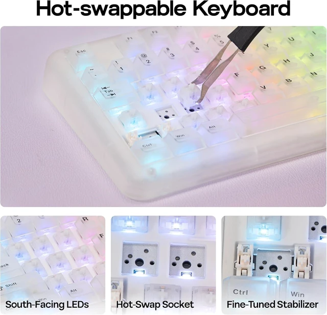 Alt view image 5 of 7 - Phantom98 Lite 96% Wireless Mechanical Gaming Keyboard, VIA Custom