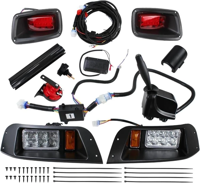 Alt view image 3 of 7 - LED Headlight Tail Light Kit Compatible with EZGO TXT Carts 1996-2013 12V