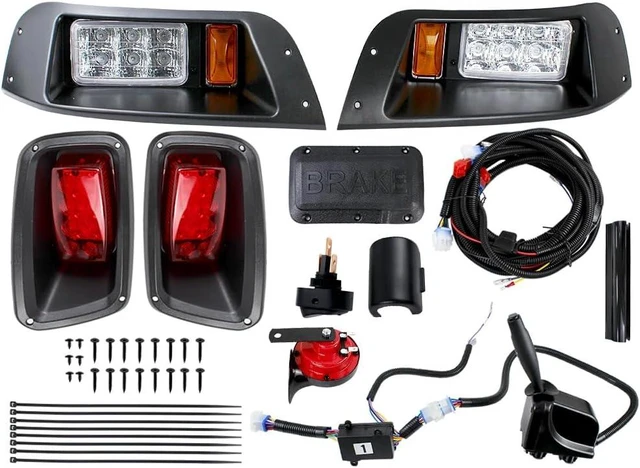 Alt view image 4 of 7 - LED Headlight Tail Light Kit Compatible with EZGO TXT Carts 1996-2013 12V