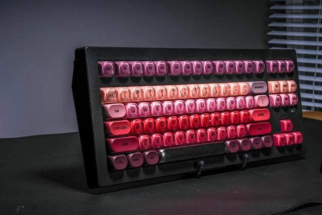 Alt view image 5 of 7 - CG870 Lipstick Mechanical Keyboard,TKL Pink Gaming Keyboard,Foundation Creamy Thocky Keyboard,Creamy Sounding Switches,Cute Kawaii Girly Jelly Keycaps