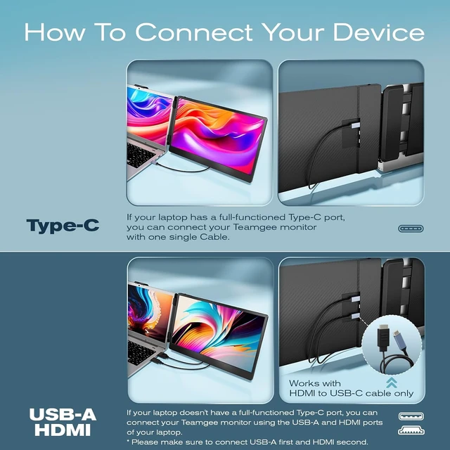 Alt view image 6 of 7 - Laptop Screen Extender, USB-C HDMI Dual Monitor Setup for Laptops