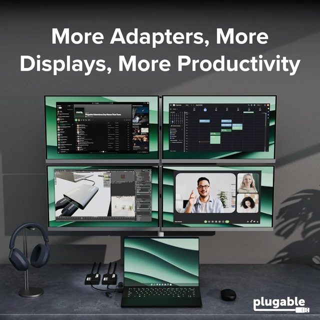 Alt view image 4 of 7 - USB-C & USB-A Dual 4K HDMI Adapter with DisplayLink
