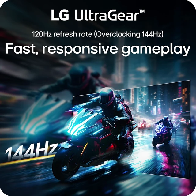 Alt view image 4 of 7 - 24G411A-B 24-inch Ultragear Full HD (1920 x 1080) IPS Gaming Monitor, 144Hz (O/C), 1ms MBR, NVIDIA G-Sync Compatible, FreeSync, HDR10, HDMI, DisplayPort, Slim Stand, Black