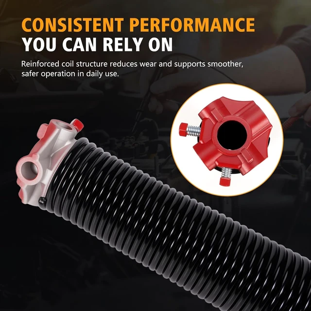 Alt view image 3 of 6 - TSAP780 Ramp Door Spring Kit for 7' Wide Cargo Trailer - 80 lb Torsion Spring Repair Assembly with Cables and Drums - Replacement Rear Ramp Door Assist System for Cargo Enclosed Trailers