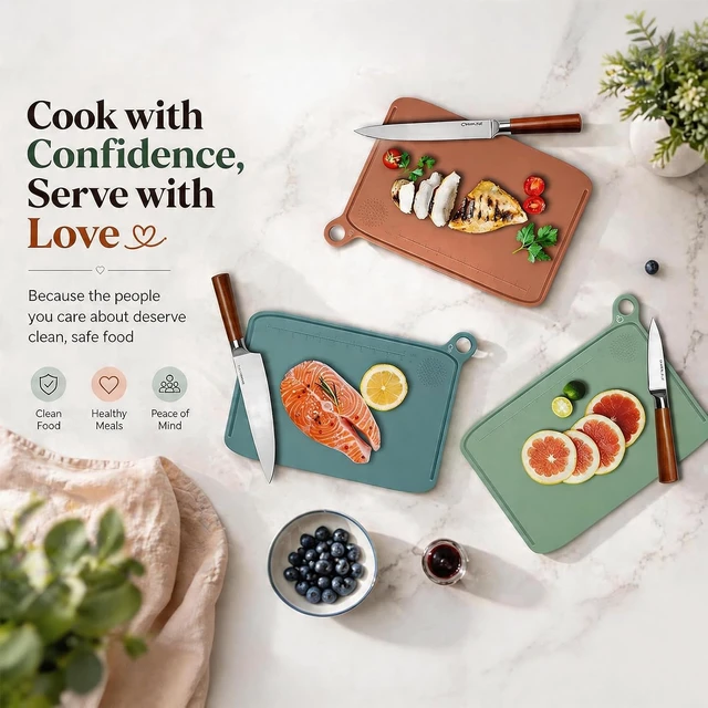 Alt view image 7 of 7 - Smart Cutting Board and Knife Set with Organizer