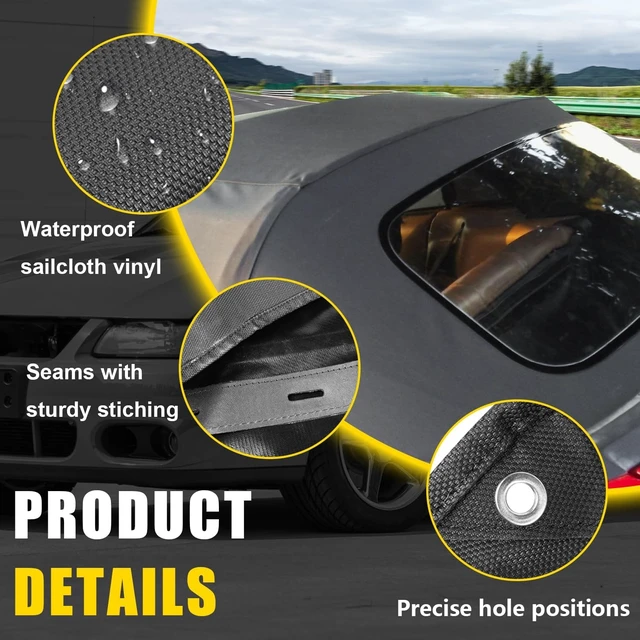 Alt view image 4 of 7 - Convertible Soft Top Replacement Compatible With 1994-2004 Ford Mustang