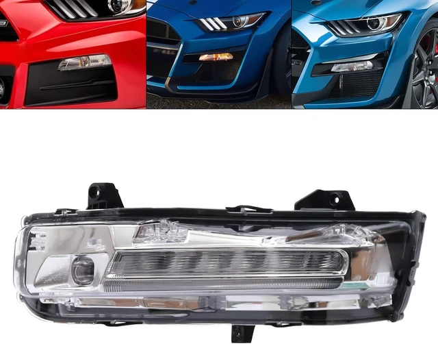 Alt view image 2 of 7 - LED Fog Light Assembly, For Ford Mustang 2018-2020, DRL & Turn Signal, Direct Replacement JR3B-13200-C JR3B-13201-C (Left Driver Side)