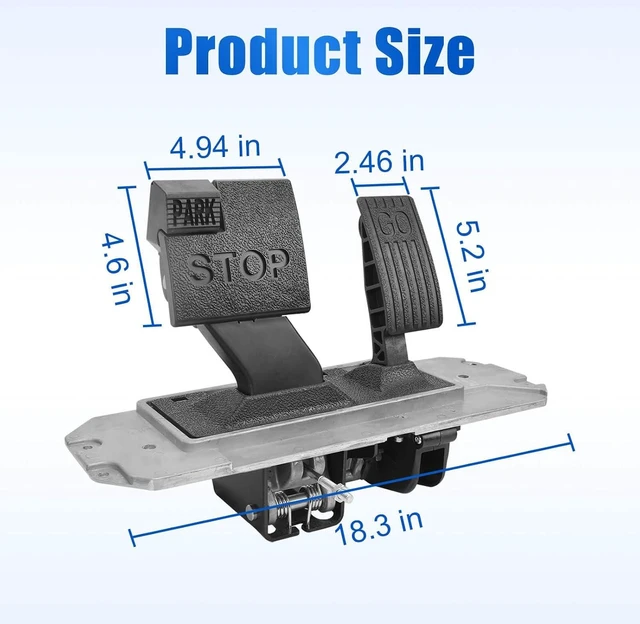 Alt view image 3 of 7 - Golf Cart Accelerator Pedal Assembly Fits Club Car Precedent 2009-Up