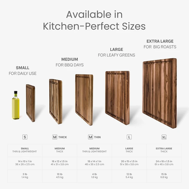 Alt view image 5 of 7 - Large Carving Board with Juice Groove & Conditioning Oil Set