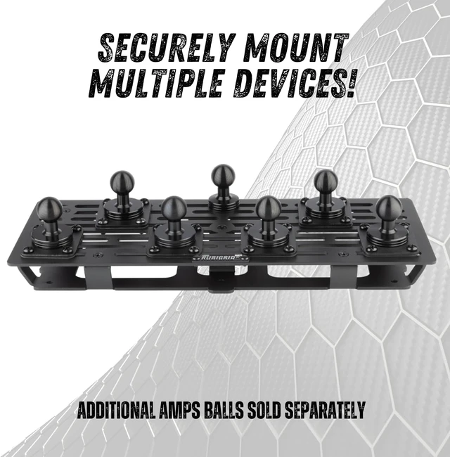Alt view image 4 of 7 - RubiGrid Metal Dash Mount Phone Holder Multi-Device Mount Compatible with 2023+ Ford Super Duty (Spring-Loaded)