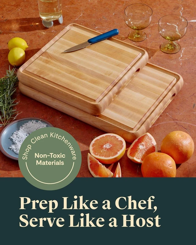 Alt view image 2 of 7 - 3-Piece Prep and Serve Butcher Block Set