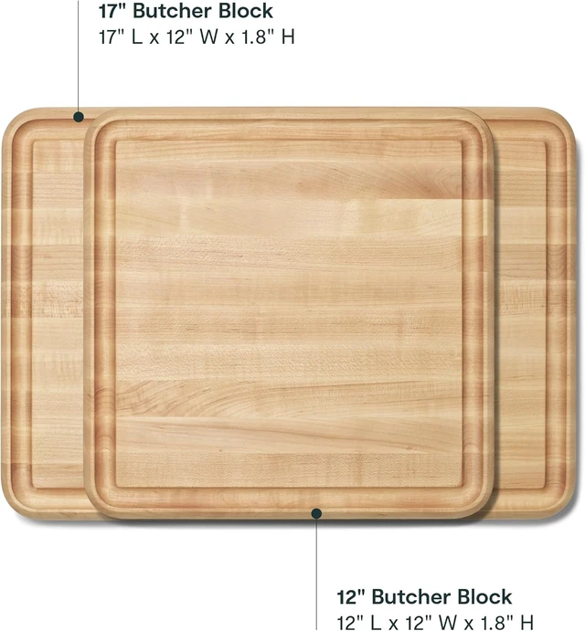 Alt view image 3 of 7 - 3-Piece Prep and Serve Butcher Block Set