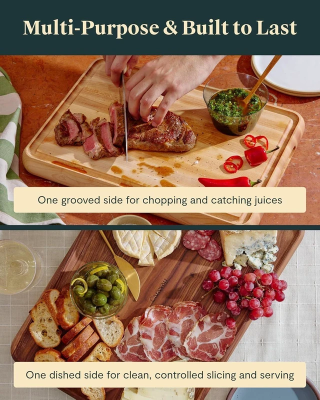 Alt view image 6 of 7 - 3-Piece Prep and Serve Butcher Block Set