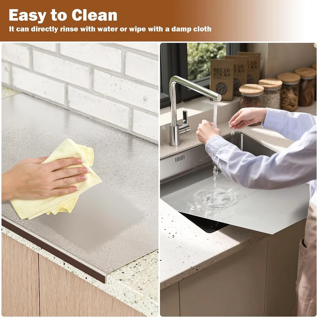 Alt view image 6 of 7 - Large Cutting Board 35.4" L X 22.8" W Stainless Steel Cutting Board with Lip Kneading Board Metal Baking Board Non Stick Board with Rolling Pin for Meat Fruits Vegetables Bread and Baking