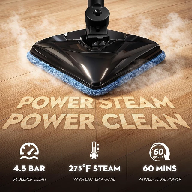 Alt view image 2 of 7 - 22-in-1 275°F Heavy-Duty Steam Cleaner for Home for Bathroom Kitchen Floor