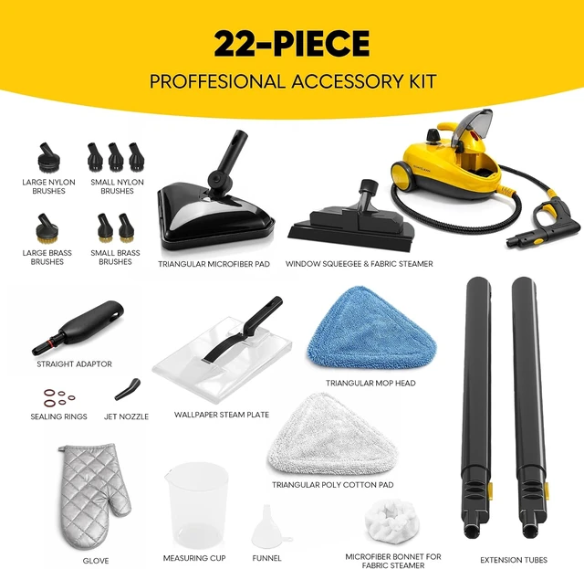 Alt view image 5 of 7 - 22-in-1 275°F Heavy-Duty Steam Cleaner for Home for Bathroom Kitchen Floor