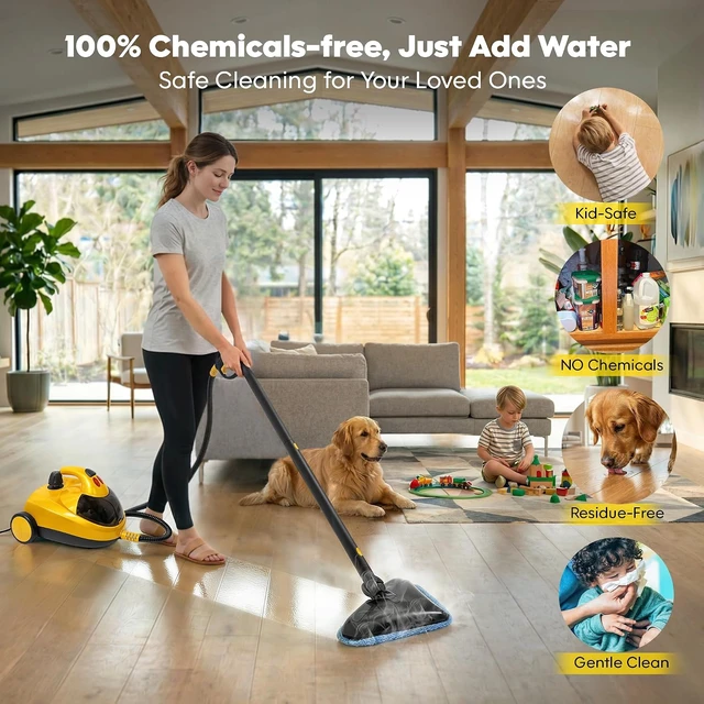 Alt view image 6 of 7 - 22-in-1 275°F Heavy-Duty Steam Cleaner for Home for Bathroom Kitchen Floor