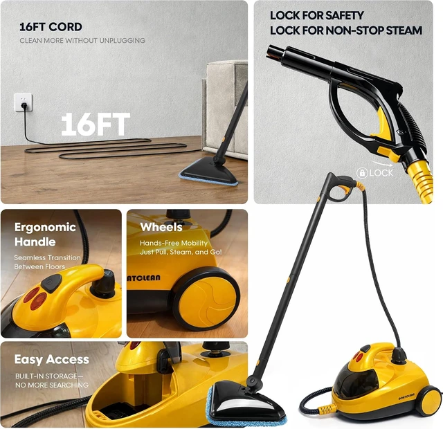 Alt view image 7 of 7 - 22-in-1 275°F Heavy-Duty Steam Cleaner for Home for Bathroom Kitchen Floor