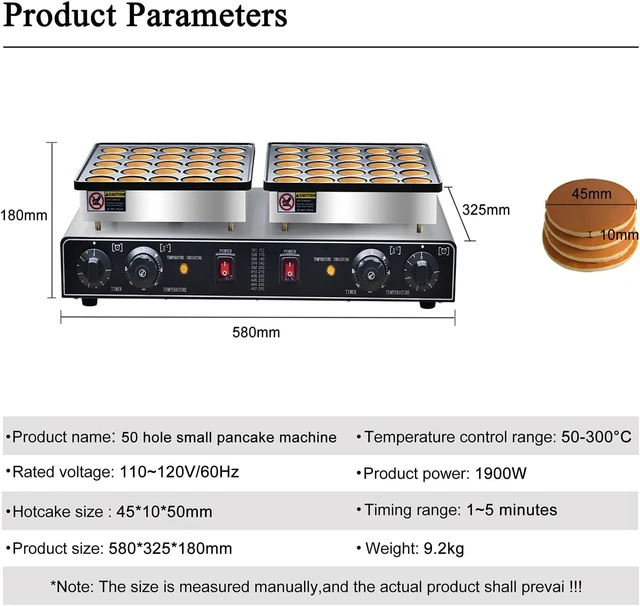 Alt view image 2 of 7 - 1900W Electric Mini Pancake Maker, 50PCS Commercial Mini Dutch Pancake Maker,1.8 Inches Dutch Poffertjes Grill,Non stick,Non stick,For Home Kitchen Restaurant Snack Dessert.