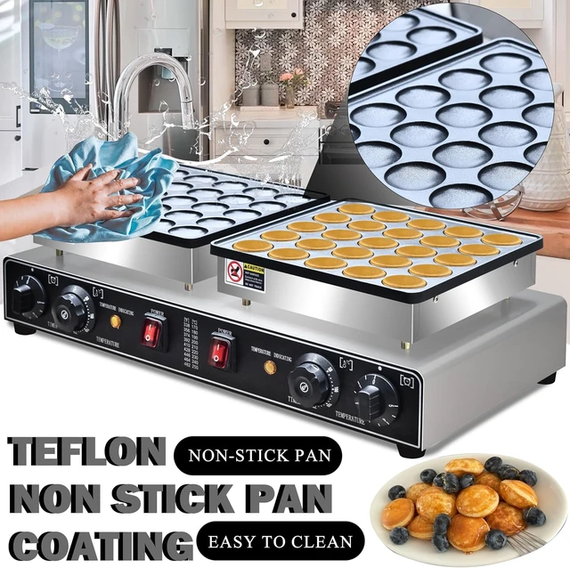 Alt view image 4 of 7 - 1900W Electric Mini Pancake Maker, 50PCS Commercial Mini Dutch Pancake Maker,1.8 Inches Dutch Poffertjes Grill,Non stick,Non stick,For Home Kitchen Restaurant Snack Dessert.