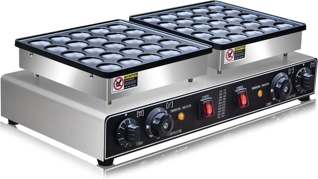 Alt view image 7 of 7 - 1900W Electric Mini Pancake Maker, 50PCS Commercial Mini Dutch Pancake Maker,1.8 Inches Dutch Poffertjes Grill,Non stick,Non stick,For Home Kitchen Restaurant Snack Dessert.