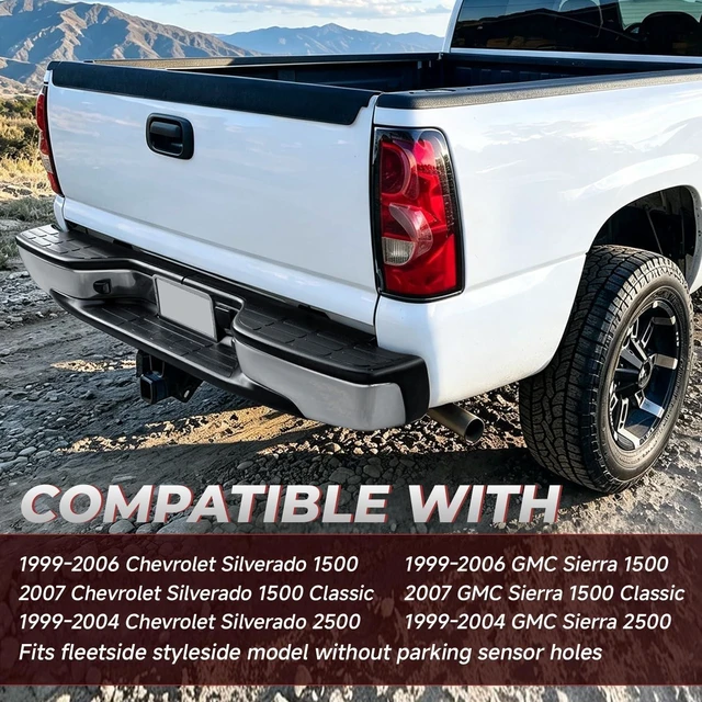 Alt view image 6 of 6 - Rear Step Bumper Fit 99-06 Chevy Silverado GMC Sierra 1500 2500
