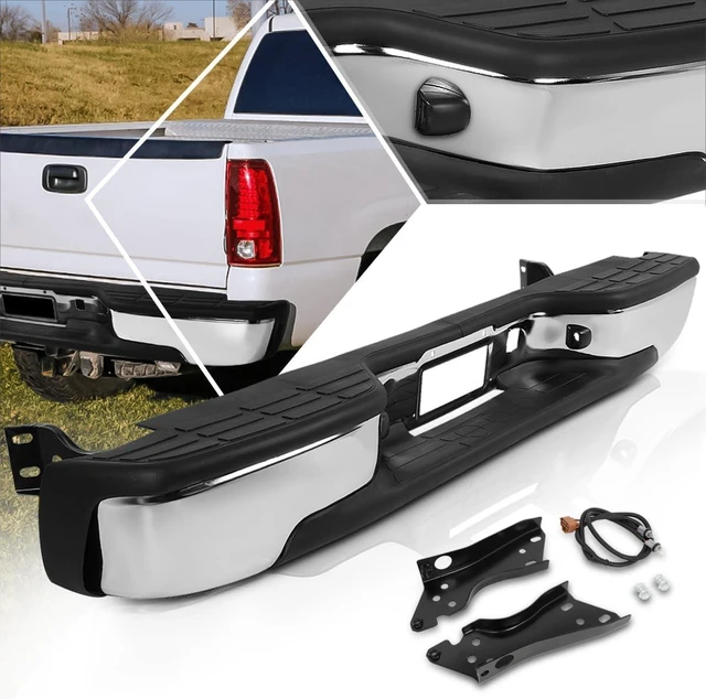 Main image of Chrome Rear Step Bumper for 99-06 Silverado Sierra 1500 2500