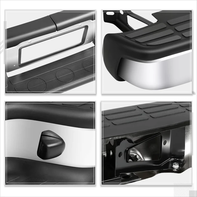 Alt view image 6 of 7 - Chrome Rear Step Bumper for 99-06 Silverado Sierra 1500 2500