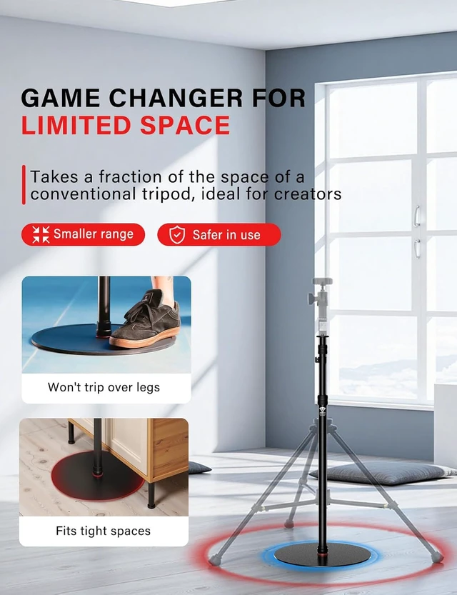 Alt view image 3 of 7 - A400 Round Base Monopod Light Stand 79" Aluminum