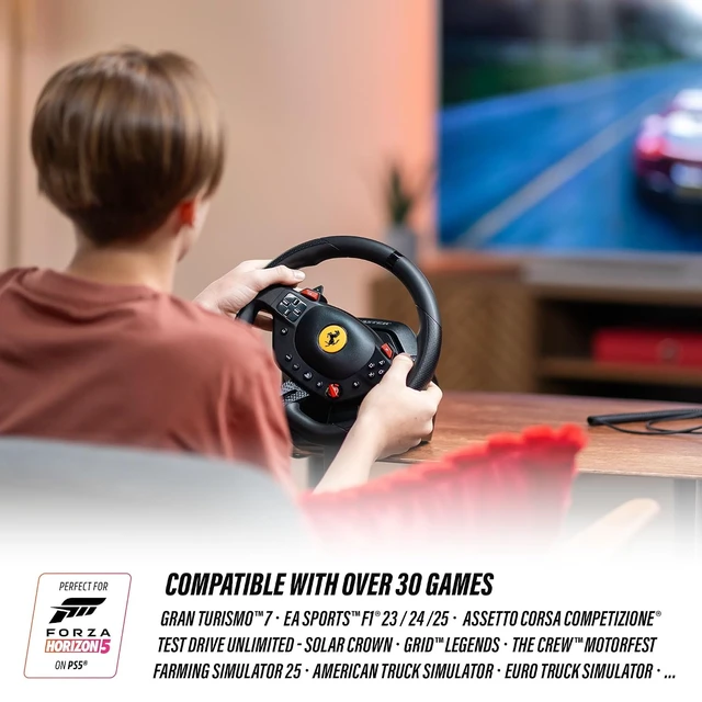 Alt view image 7 of 7 - T98 Ferrari 296 GTB - Racing Wheel and Pedal Set - PS5 & PC