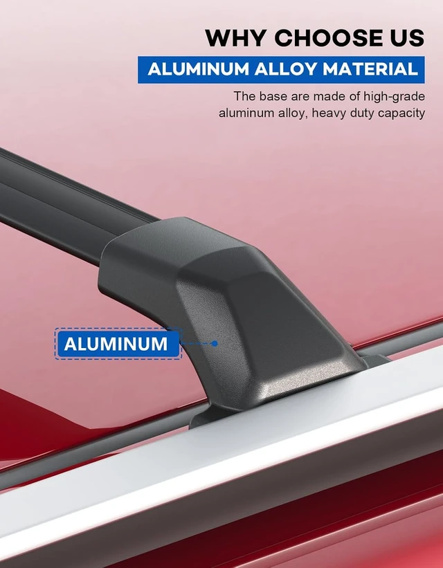 Alt view image 6 of 7 - Roof Rack Cross Bars for 2021-2026 Jeep Grand Cherokee L & Grand Cherokee